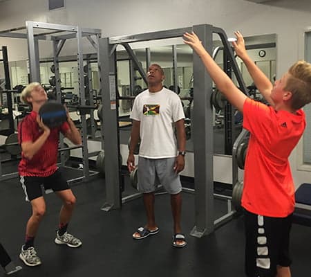 Medicine ball pass training