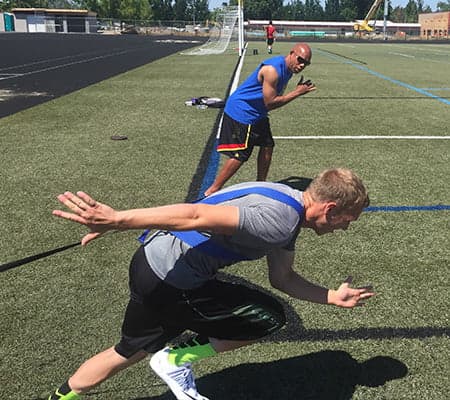 Parachute resistance sprint training